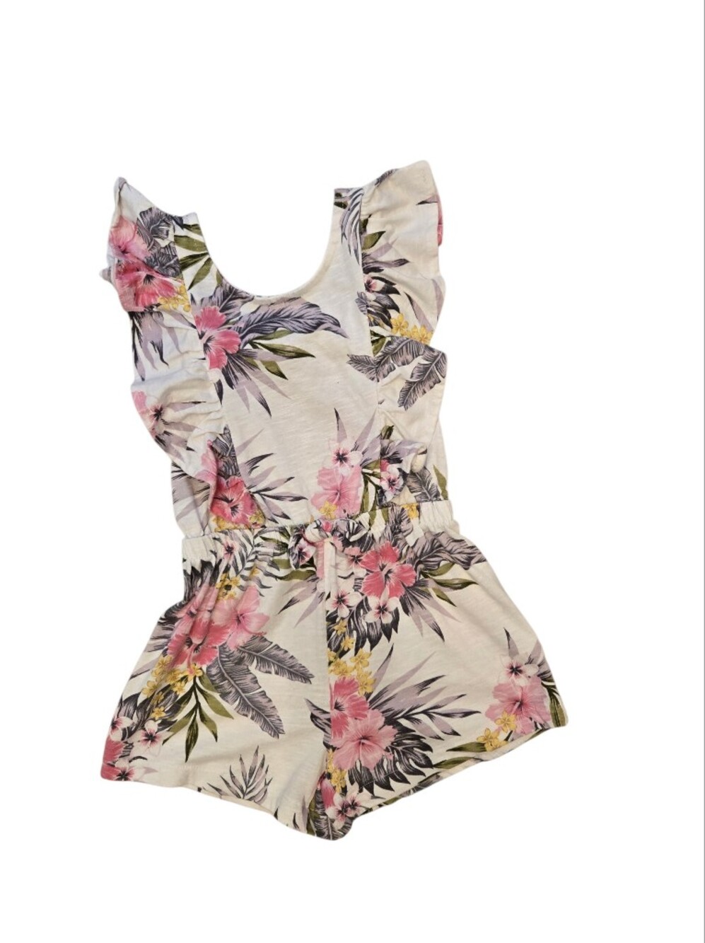 Jessica Simpson Floral White Shorts Romper